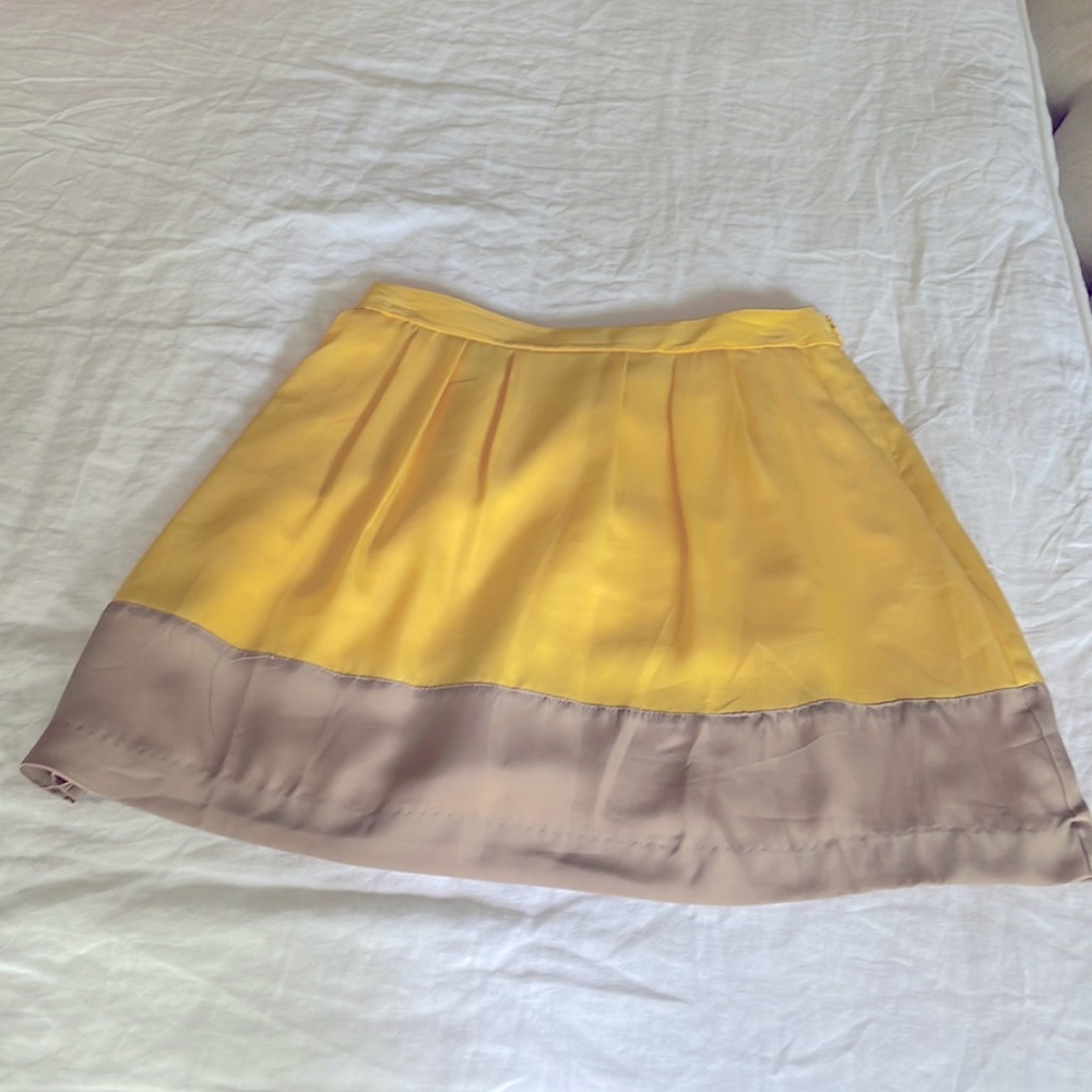 J.Crew Yellow and tan skirt